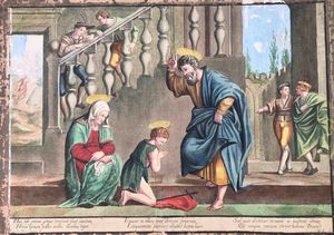 Cartella di 22 antiche incisioni di autori, epoche e misure diverse  - Asta Oltre 300 lotti ad offerta libera - Associazione Nazionale - Case d'Asta italiane