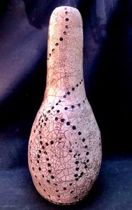 Vaso Raku con smalto bianco  - Asta Oltre 300 lotti ad offerta libera - Associazione Nazionale - Case d'Asta italiane