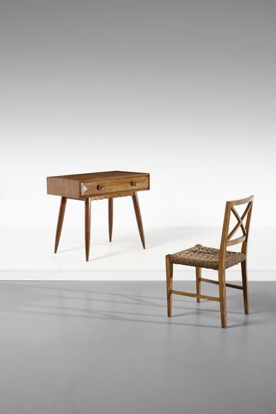 MANIFATTURA FIORENTINA : Scrittoio con sedia  - Asta Asta 378 | DESIGN E ARTI DECORATIVE DEL NOVECENTO - DESIGN Online - Associazione Nazionale - Case d'Asta italiane