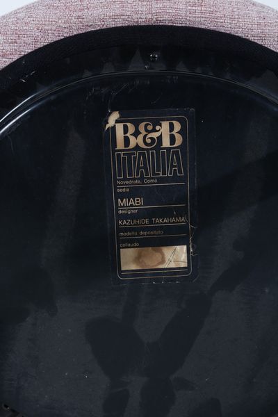 TAKAHAMA KAZUHIDE (n. 1930) : Sei sedie Miabi per B&B  - Asta Asta 378 | DESIGN E ARTI DECORATIVE DEL NOVECENTO - DESIGN Online - Associazione Nazionale - Case d'Asta italiane