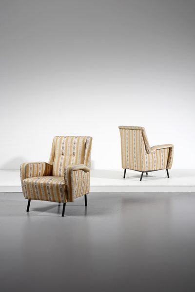 MANIFATTURA ITALIANA : Coppia di poltrone  - Asta Asta 378 | DESIGN E ARTI DECORATIVE DEL NOVECENTO - DESIGN Online - Associazione Nazionale - Case d'Asta italiane