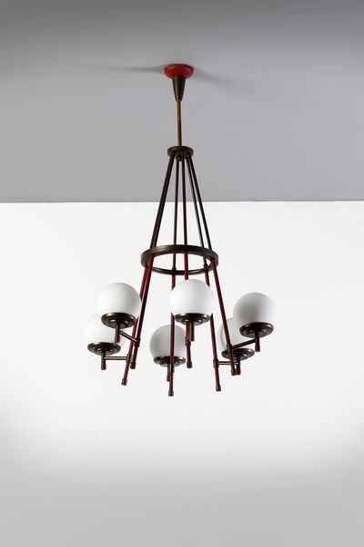 MANIFATTURA ITALIANA : Lampada a sospensione  - Asta Asta 378 | DESIGN E ARTI DECORATIVE DEL NOVECENTO - DESIGN Online - Associazione Nazionale - Case d'Asta italiane