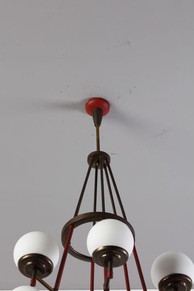 MANIFATTURA ITALIANA : Lampada a sospensione  - Asta Asta 378 | DESIGN E ARTI DECORATIVE DEL NOVECENTO - DESIGN Online - Associazione Nazionale - Case d'Asta italiane