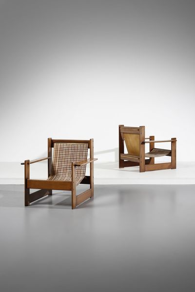 SCARPA AFRA (1937 -2011) & TOBIA (n. 1935) : attribuito. Coppia di poltrone  - Asta Asta 378 | DESIGN E ARTI DECORATIVE DEL NOVECENTO - DESIGN Online - Associazione Nazionale - Case d'Asta italiane