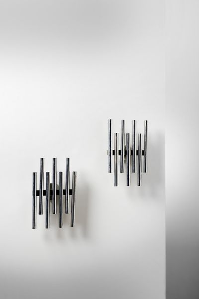 MANIFATTURA ITALIANA : Coppia di appliques  - Asta Asta 378 | DESIGN E ARTI DECORATIVE DEL NOVECENTO - DESIGN Online - Associazione Nazionale - Case d'Asta italiane