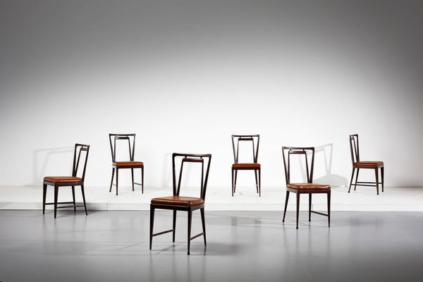 CAVATORTA SILVIO : Sei sedie  - Asta Asta 378 | DESIGN E ARTI DECORATIVE DEL NOVECENTO - DESIGN Online - Associazione Nazionale - Case d'Asta italiane
