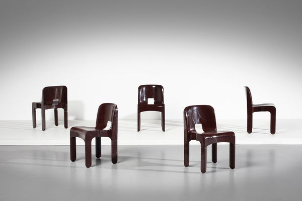 COLOMBO JOE (1930 - 1971) : Cinque sedie 4869 per Kartell  - Asta Asta 378 | DESIGN E ARTI DECORATIVE DEL NOVECENTO - DESIGN Online - Associazione Nazionale - Case d'Asta italiane