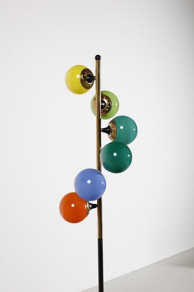 STILNOVO : attribuito. Lampada da terra  - Asta Asta 378 | DESIGN E ARTI DECORATIVE DEL NOVECENTO - DESIGN Online - Associazione Nazionale - Case d'Asta italiane
