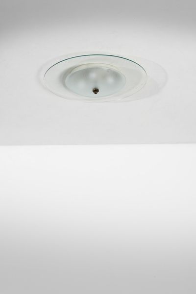 CRISTAL ART : attribuito. Lampada a plafoniera  - Asta Asta 378 | DESIGN E ARTI DECORATIVE DEL NOVECENTO - DESIGN Online - Associazione Nazionale - Case d'Asta italiane