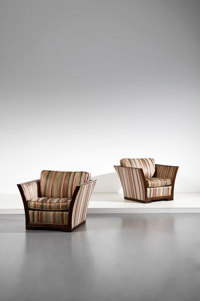 MANIFATTURA ITALIANA : Coppia di poltrone  - Asta Asta 378 | DESIGN E ARTI DECORATIVE DEL NOVECENTO - DESIGN Online - Associazione Nazionale - Case d'Asta italiane
