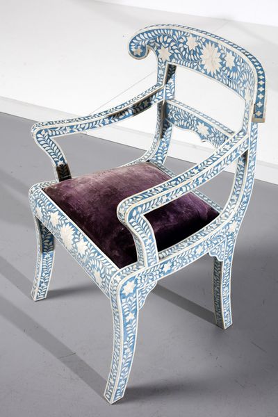 MANIFATTURA ANGLOINDIANA : Coppia di sedie  - Asta Asta 378 | DESIGN E ARTI DECORATIVE DEL NOVECENTO - DESIGN Online - Associazione Nazionale - Case d'Asta italiane