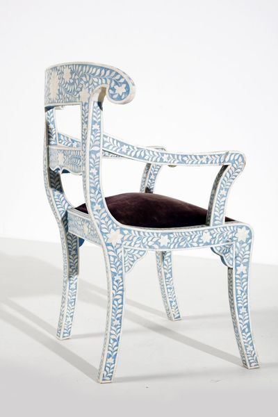 MANIFATTURA ANGLOINDIANA : Coppia di sedie  - Asta Asta 378 | DESIGN E ARTI DECORATIVE DEL NOVECENTO - DESIGN Online - Associazione Nazionale - Case d'Asta italiane