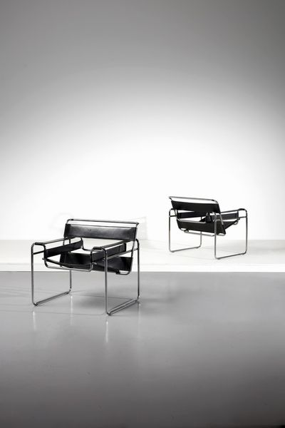 BREUER MARCEL LAJOS (1902 - 1981) : nello stile di. Coppia di poltrone Wassily  - Asta Asta 378 | DESIGN E ARTI DECORATIVE DEL NOVECENTO - DESIGN Online - Associazione Nazionale - Case d'Asta italiane
