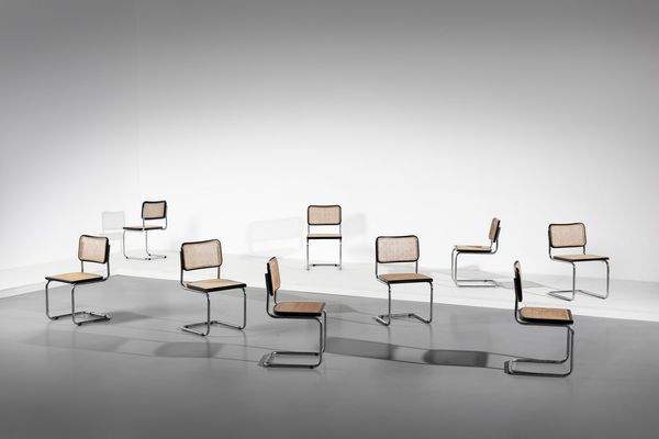 BREUER MARCEL LAJOS (1902 - 1981) : Nove sedie Cesca  - Asta Asta 378 | DESIGN E ARTI DECORATIVE DEL NOVECENTO - DESIGN Online - Associazione Nazionale - Case d'Asta italiane