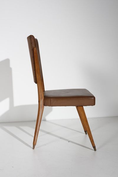 MANIFATTURA ITALIANA : Sei sedie  - Asta Asta 378 | DESIGN E ARTI DECORATIVE DEL NOVECENTO - DESIGN Online - Associazione Nazionale - Case d'Asta italiane