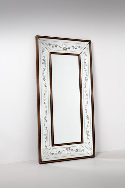MANIFATTURA ITALIANA : Grande specchio  - Asta Asta 378 | DESIGN E ARTI DECORATIVE DEL NOVECENTO - DESIGN Online - Associazione Nazionale - Case d'Asta italiane