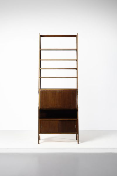 MANIFATTURA ITALIANA : Libreria  - Asta Asta 378 | DESIGN E ARTI DECORATIVE DEL NOVECENTO - DESIGN Online - Associazione Nazionale - Case d'Asta italiane