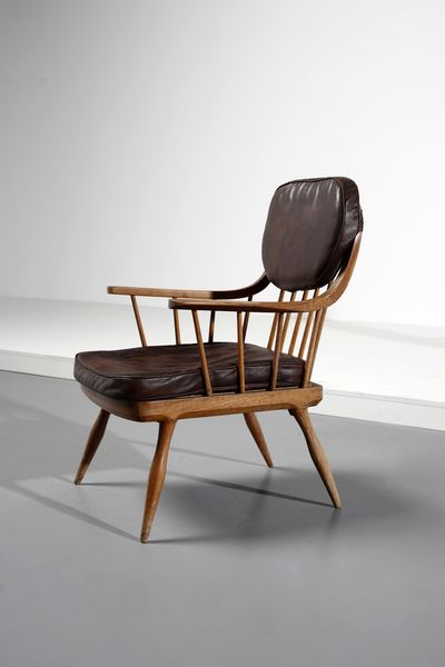 SCHUSTER FRANZ (1892 - 1972) : attribuito. Coppia di poltrone  - Asta Asta 378 | DESIGN E ARTI DECORATIVE DEL NOVECENTO - DESIGN Online - Associazione Nazionale - Case d'Asta italiane