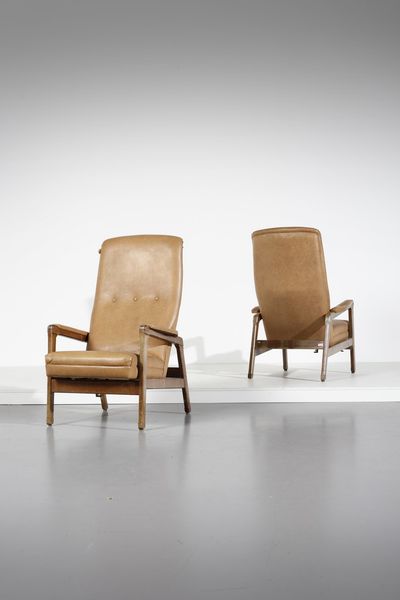 BRUK ARNESTAD : attribuito. Coppia di poltrone per Cassina  - Asta Asta 378 | DESIGN E ARTI DECORATIVE DEL NOVECENTO - DESIGN Online - Associazione Nazionale - Case d'Asta italiane