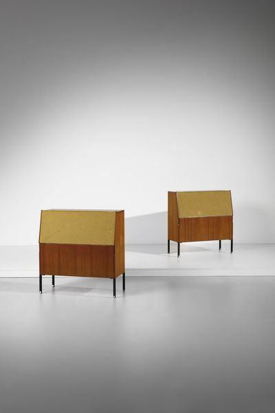 PARISI ICO (1916 - 1996) : Coppia di mobiletti Positano per Mim  - Asta Asta 378 | DESIGN E ARTI DECORATIVE DEL NOVECENTO - DESIGN Online - Associazione Nazionale - Case d'Asta italiane