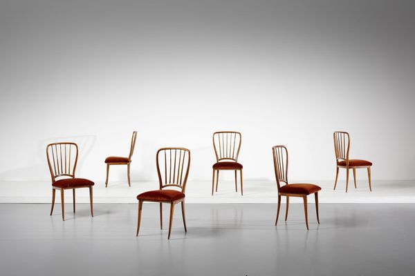 BEGA MELCHIORRE (1898 - 1976) : nello stile di. Sei sedie  - Asta Asta 378 | DESIGN E ARTI DECORATIVE DEL NOVECENTO - DESIGN Online - Associazione Nazionale - Case d'Asta italiane