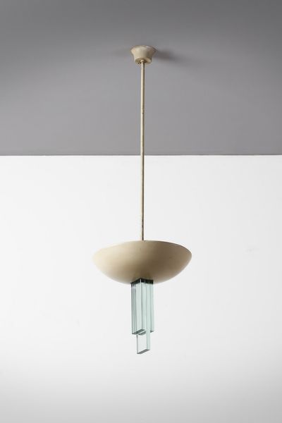 PONTI GIO (1891 - 1979) : attribuito. Lampada a sospensione per Fontana Arte  - Asta Asta 378 | DESIGN E ARTI DECORATIVE DEL NOVECENTO - DESIGN Online - Associazione Nazionale - Case d'Asta italiane