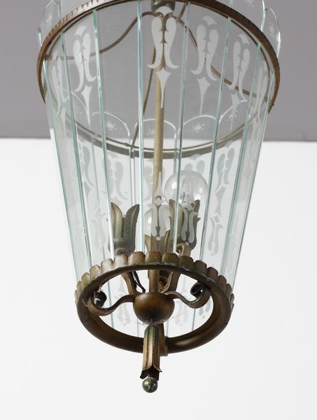 BRUSOTTI LUIGI : attribuito. Coppia di lampade a sospensione  - Asta Asta 378 | DESIGN E ARTI DECORATIVE DEL NOVECENTO - DESIGN Online - Associazione Nazionale - Case d'Asta italiane