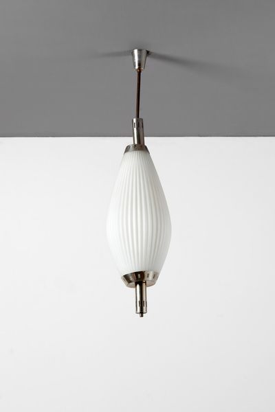 LELII ANGELO (1911 - 1979) : attribuito. Lampada a sospensione per Arredoluce  - Asta Asta 378 | DESIGN E ARTI DECORATIVE DEL NOVECENTO - DESIGN Online - Associazione Nazionale - Case d'Asta italiane