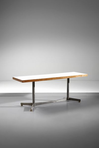 GARDELLA IGNAZIO (1905 - 1999) : attribuito. Tavolo consolle per Olivetti  - Asta Asta 378 | DESIGN E ARTI DECORATIVE DEL NOVECENTO - DESIGN Online - Associazione Nazionale - Case d'Asta italiane