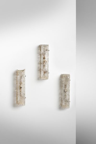 VENINI : attribuito. Tre lampade da parete  - Asta Asta 378 | DESIGN E ARTI DECORATIVE DEL NOVECENTO - DESIGN Online - Associazione Nazionale - Case d'Asta italiane