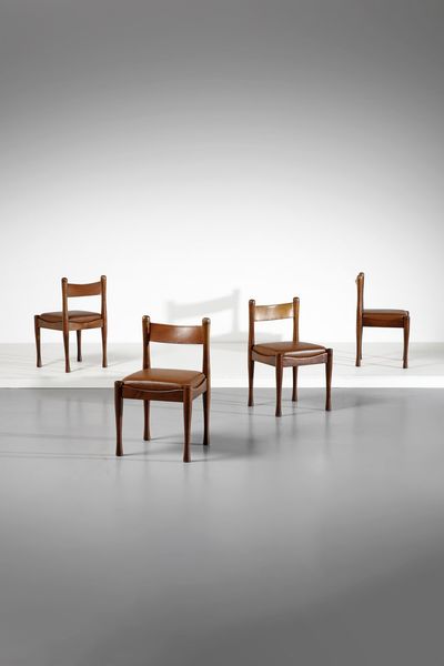 COPPOLA SILVIO (1920 - 1986) : Quattro sedie 620 per Bernini  - Asta Asta 378 | DESIGN E ARTI DECORATIVE DEL NOVECENTO - DESIGN Online - Associazione Nazionale - Case d'Asta italiane