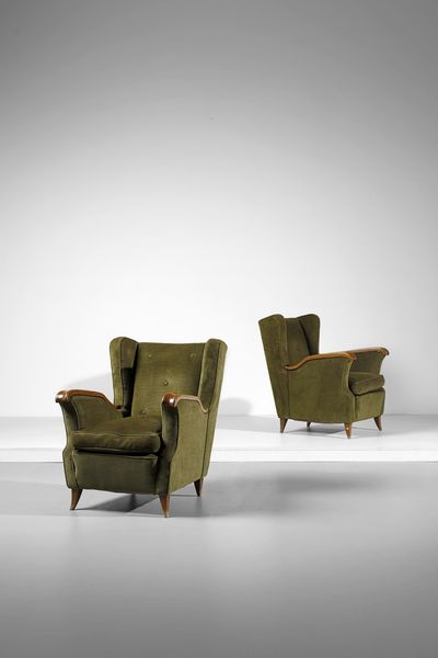 TEMPESTINI MAURIZIO (1908 - 1960) : Coppia di poltrone  - Asta Asta 378 | DESIGN E ARTI DECORATIVE DEL NOVECENTO - DESIGN Online - Associazione Nazionale - Case d'Asta italiane