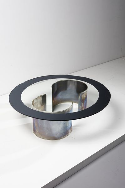 CACCIA DOMINIONI LUIGI (n. 1913) : Tavolino da salotto T20 Fascia Specchiata per Azucena  - Asta Asta 378 | DESIGN E ARTI DECORATIVE DEL NOVECENTO - DESIGN Online - Associazione Nazionale - Case d'Asta italiane