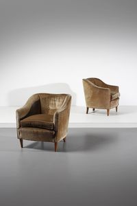 PONTI GIO (1891 - 1979) - attribuito. Coppia di poltrone