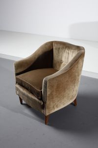 PONTI GIO (1891 - 1979) : attribuito. Coppia di poltrone  - Asta Asta 378 | DESIGN E ARTI DECORATIVE DEL NOVECENTO - DESIGN Online - Associazione Nazionale - Case d'Asta italiane