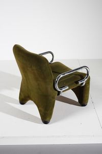 RINALDI GASTONE (1920 - 2006) : nello stile di. Coppia di poltrone  - Asta Asta 378 | DESIGN E ARTI DECORATIVE DEL NOVECENTO - DESIGN Online - Associazione Nazionale - Case d'Asta italiane