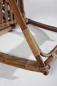 CARMINATI LIO : attribuito. Poltrona a dondolo per Casa & Giardino  - Asta Asta 378 | DESIGN E ARTI DECORATIVE DEL NOVECENTO - DESIGN Online - Associazione Nazionale - Case d'Asta italiane