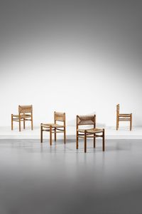 PERRIAND CHARLOTTE  (1903 - 1999) - nello stile di. Quattro sedie