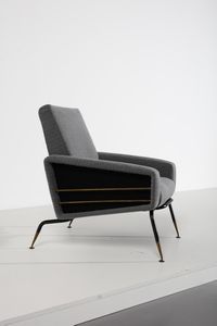 VAN RIJCK GEORGES : Poltrona reclinabile  - Asta Asta 378 | DESIGN E ARTI DECORATIVE DEL NOVECENTO - DESIGN Online - Associazione Nazionale - Case d'Asta italiane