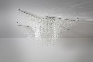 MANGIAROTTI ANGELO (1921 - 2012) - Grande lampadario per Vistosi