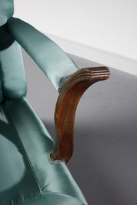 LABO' MARIO (1884 - 1961) : attribuito. Coppia di poltrone  - Asta Asta 378 | DESIGN E ARTI DECORATIVE DEL NOVECENTO - DESIGN Online - Associazione Nazionale - Case d'Asta italiane