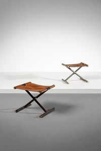 SCARPA AFRA (1937 -2011) & TOBIA (n. 1935) - Coppia di sgabelli per Benetton