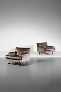 ZANUSO MARCO (1916 - 2001) - Coppia di poltrone Square per Arflex