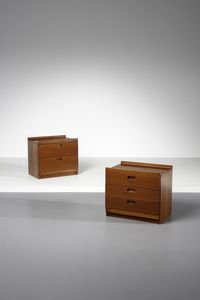 AGNOLI TITO (1931 - 2012) - Coppia di comodini Fiorenza per Molteni