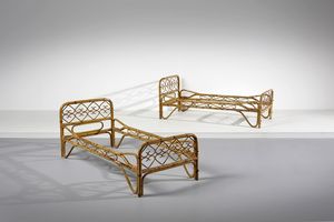 AGNOLI TITO (1931 - 2012) - nello stile di. Coppia di letti