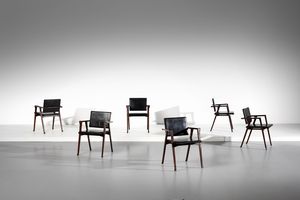 ALBINI FRANCO (1905 - 1977) - Sei sedie Luisa per Poggi