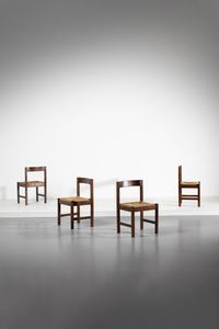 MICHELUCCI GIOVANNI (1891 - 1990) - Quattro sedie serie Torbecchia per Poltronova