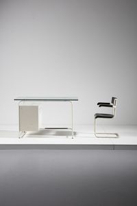 MANIFATTURA ITALIANA : Scrivania con sedia  - Asta Asta 378 | DESIGN E ARTI DECORATIVE DEL NOVECENTO - DESIGN Online - Associazione Nazionale - Case d'Asta italiane