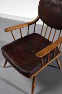 SCHUSTER FRANZ (1892 - 1972) : attribuito. Coppia di poltrone  - Asta Asta 378 | DESIGN E ARTI DECORATIVE DEL NOVECENTO - DESIGN Online - Associazione Nazionale - Case d'Asta italiane