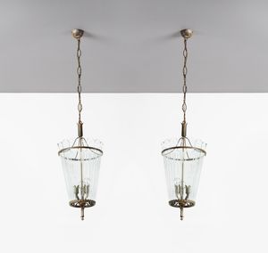 BRUSOTTI LUIGI - attribuito. Coppia di lampade a sospensione